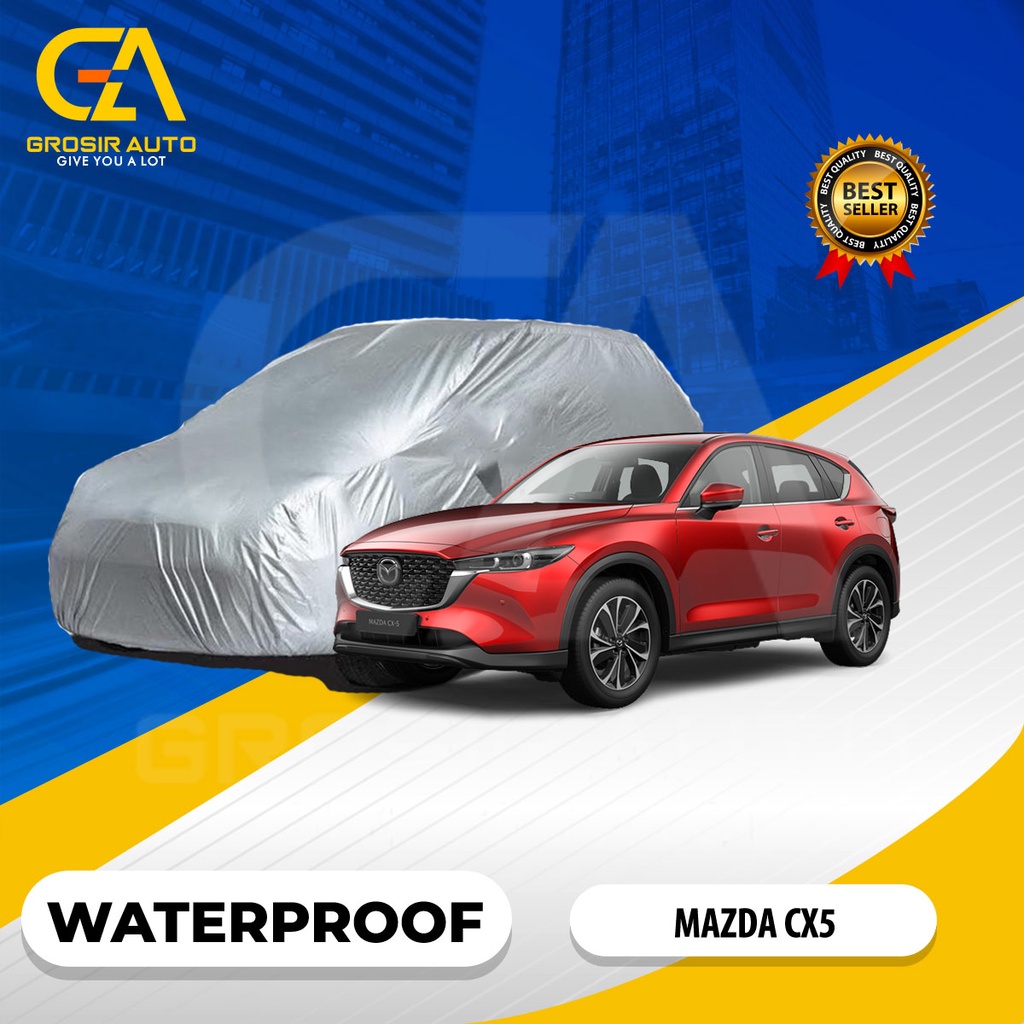 Body Cover Mobil Silver / Sarung Selimut Penutup Mobil MAZDA CX5 Waterproof