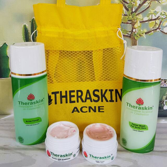 PAKET ACNE] CREAM THERASKIN ORIGINAL BPOM | Shopee Indonesia