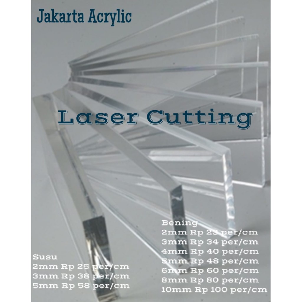 Acrylic 4mm Bening Clear Transparan Akrilik Custom Lasercut Termurah