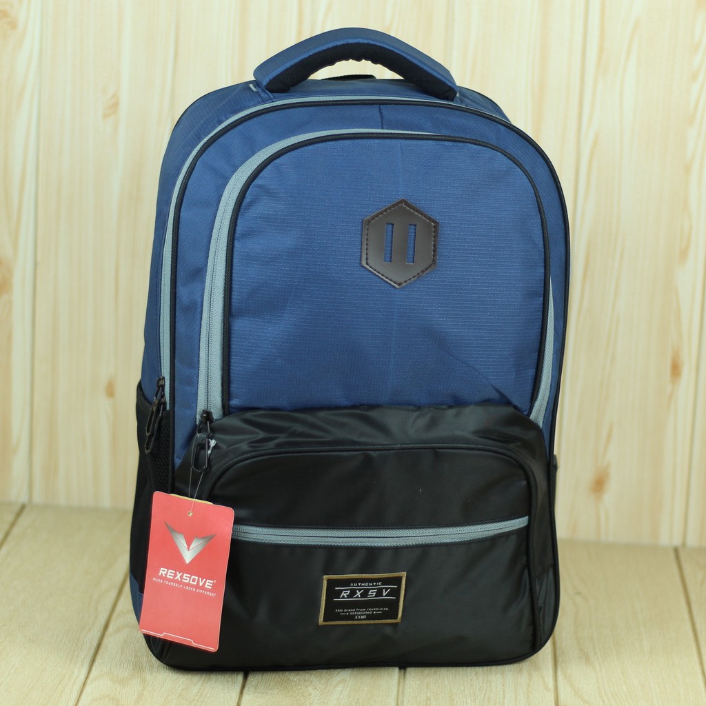 PREMIUM Backpack Pria Wanita Rexsove Distro Warna Biru Tas Ransel Sekolah Kuliah Kerja Remaja Dewasa