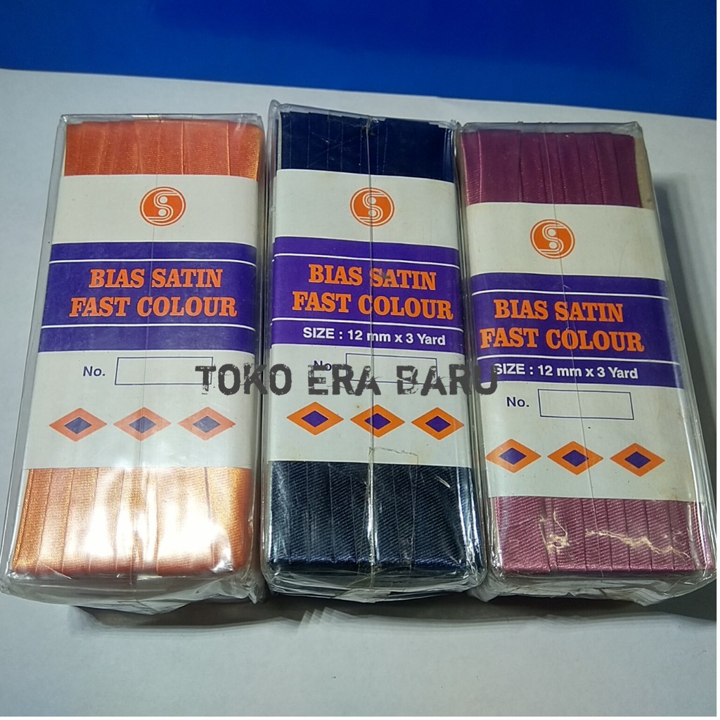 BISBAN BIAS TAPE POLOS BAHAN SATIN ISI 3 YARD