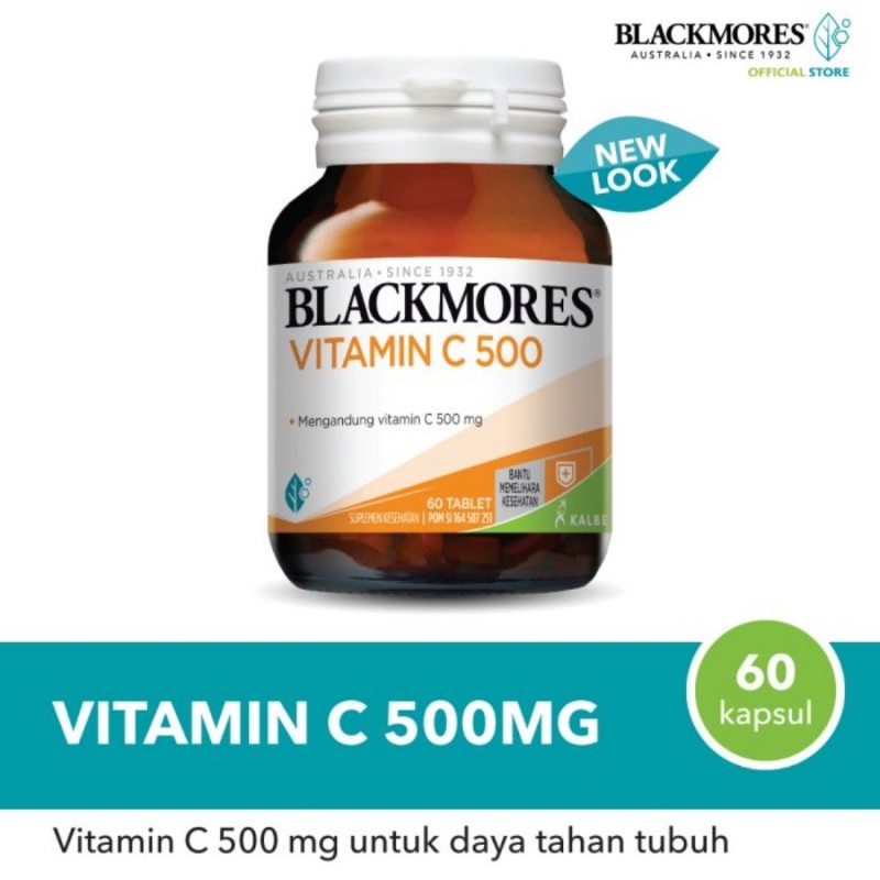 Blackmores Vitamin C 500 mg Isi 60/Suplemen Kesehatan