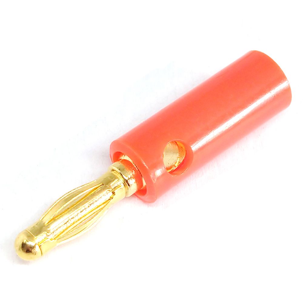 QUINTON 10pcs Banana Plug Speaker Adaptor Connectors Black Red 4mm Wire Cable Gold Plated Audio Golden Adapter/Multicolor