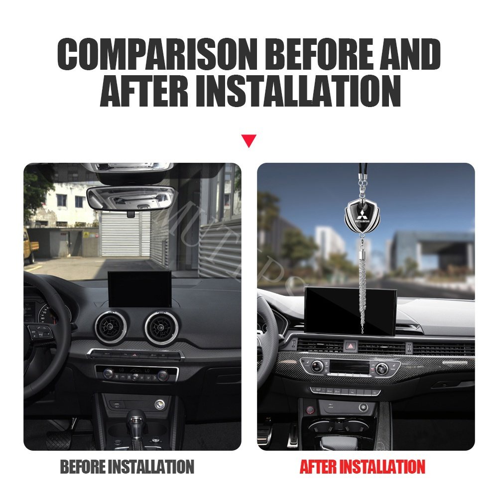 Mitsubishi Gantungan Kaca Spion Tengah Mobil 3D Bahan Metal Untuk Xpander Lancer Pajero Outlander Attrage Mirage Horse