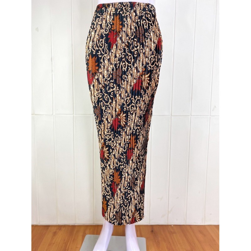 TERMURAH ROK PLISKET BATIK / ROK TRENDY / BAWAHAN KEBAYA / ROK KEBAYA / ROK WISUDA CACING SILVER