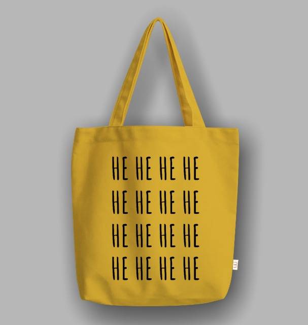 &quot;Messy&quot; Tote Bag Semi Canvas Laughs