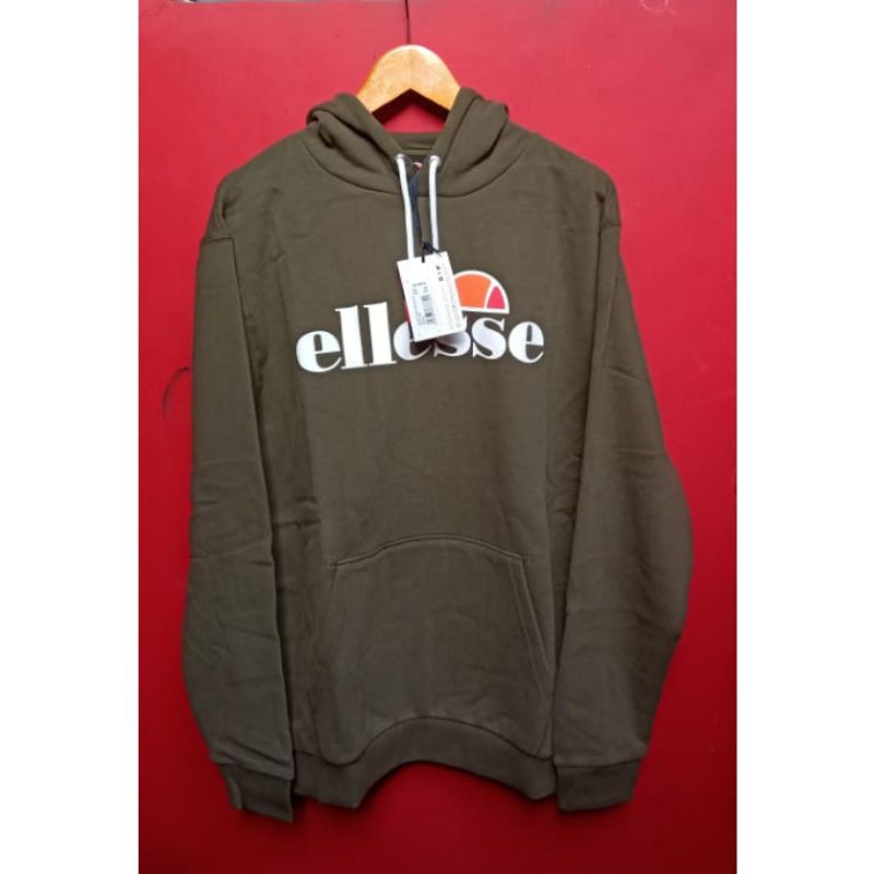 ELLESSE SL GOTTERO HOODIE IN KHAKI ORIGINAL 100%