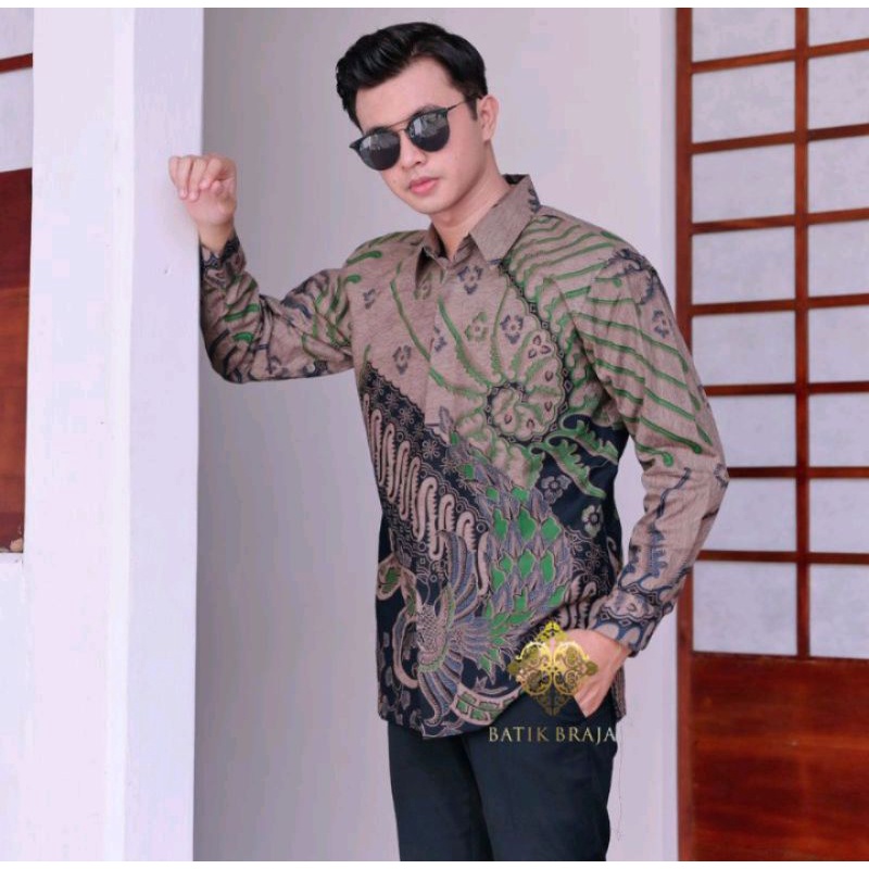 kemeja batik pria | kemeja batik pria terbaru MOTIF DARTOLIMO | kemeja batik pria modern | batik pria slimfit | baju batik pria lengan panjang lapis furing