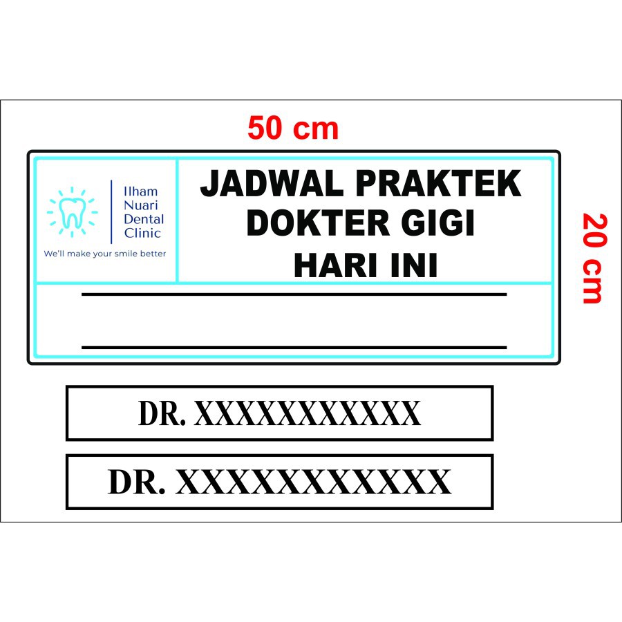 

Acrylic Papan Nama Dokter/Bidan