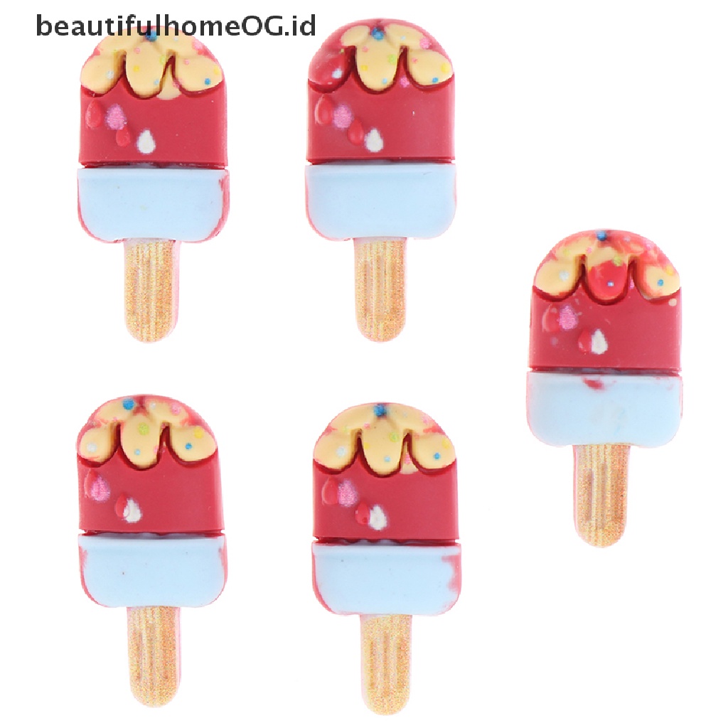 5 Pcs Miniatur Es Krim Skala 1 / 12 1 / 6 Untuk Rumah Boneka