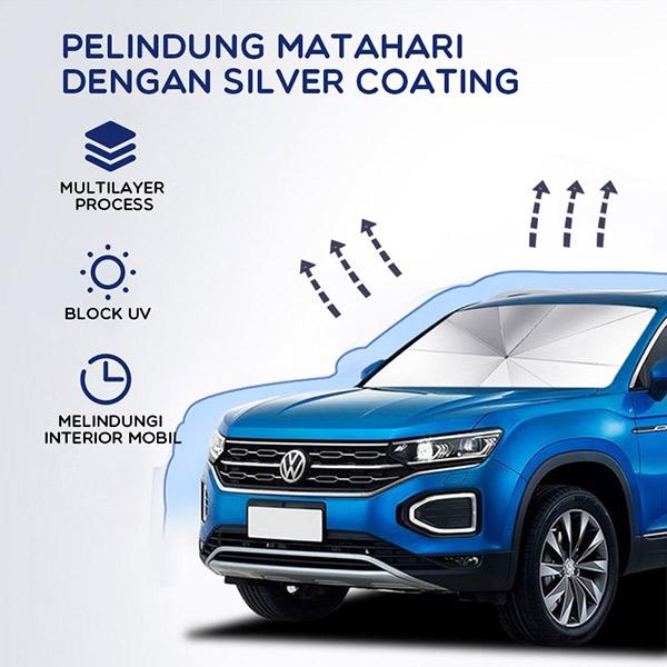 SAMONO SU001 Block UV Car Umbrella Sun Shade Pelindung Kaca Depan Mobil Anti UV Sun Shield Payung