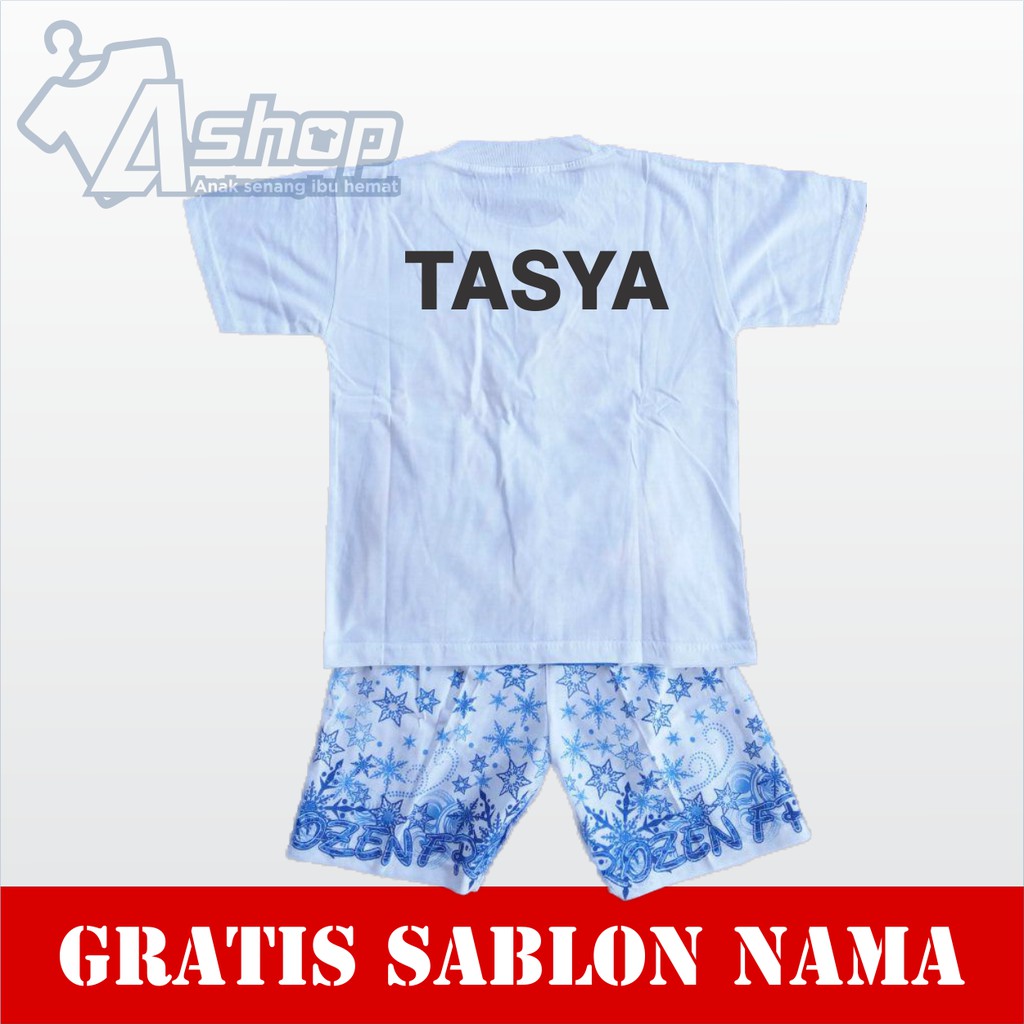 Baju Anak Frozen Gratis Sablon Nama