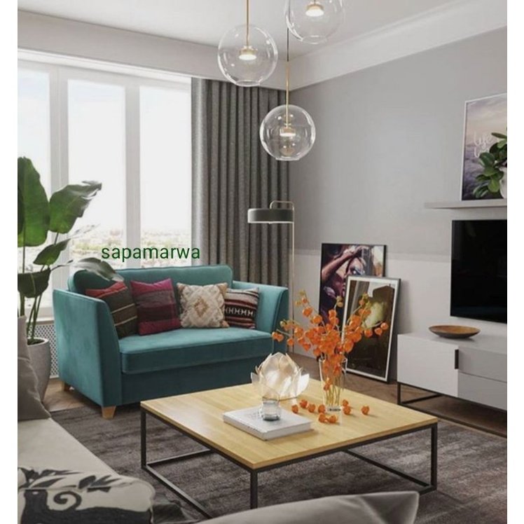 sofa retro 2 seater kursi ruang tamu minimalis