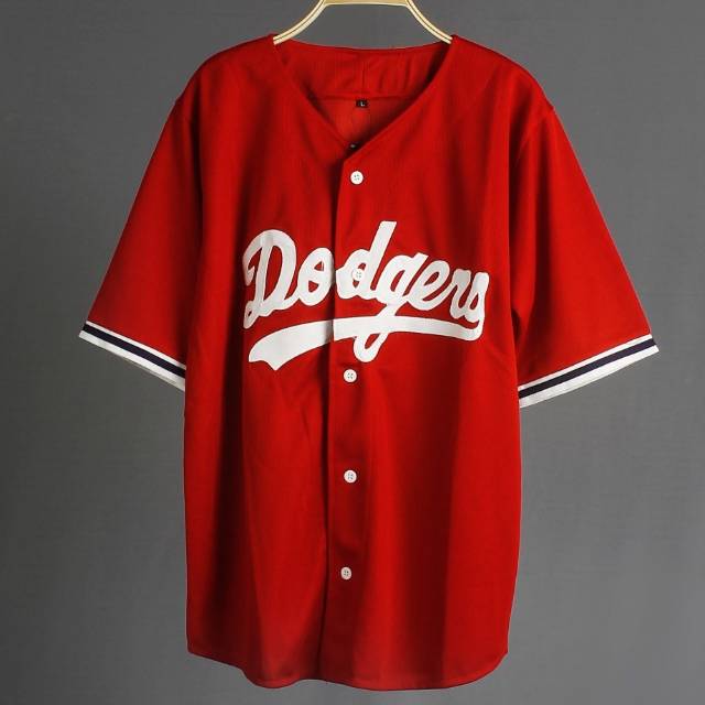 JERSEY BASEBALL DODGERS RED