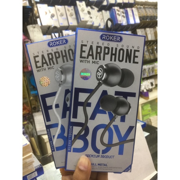 Headset Earphone Full metal Roker Fat boy RK51K Original by roker
