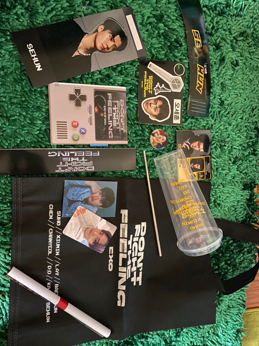 [ready Stock] Reusable Cup Exo Batch 6 Special Gift Dont Fight The Feeling + Eco Bag