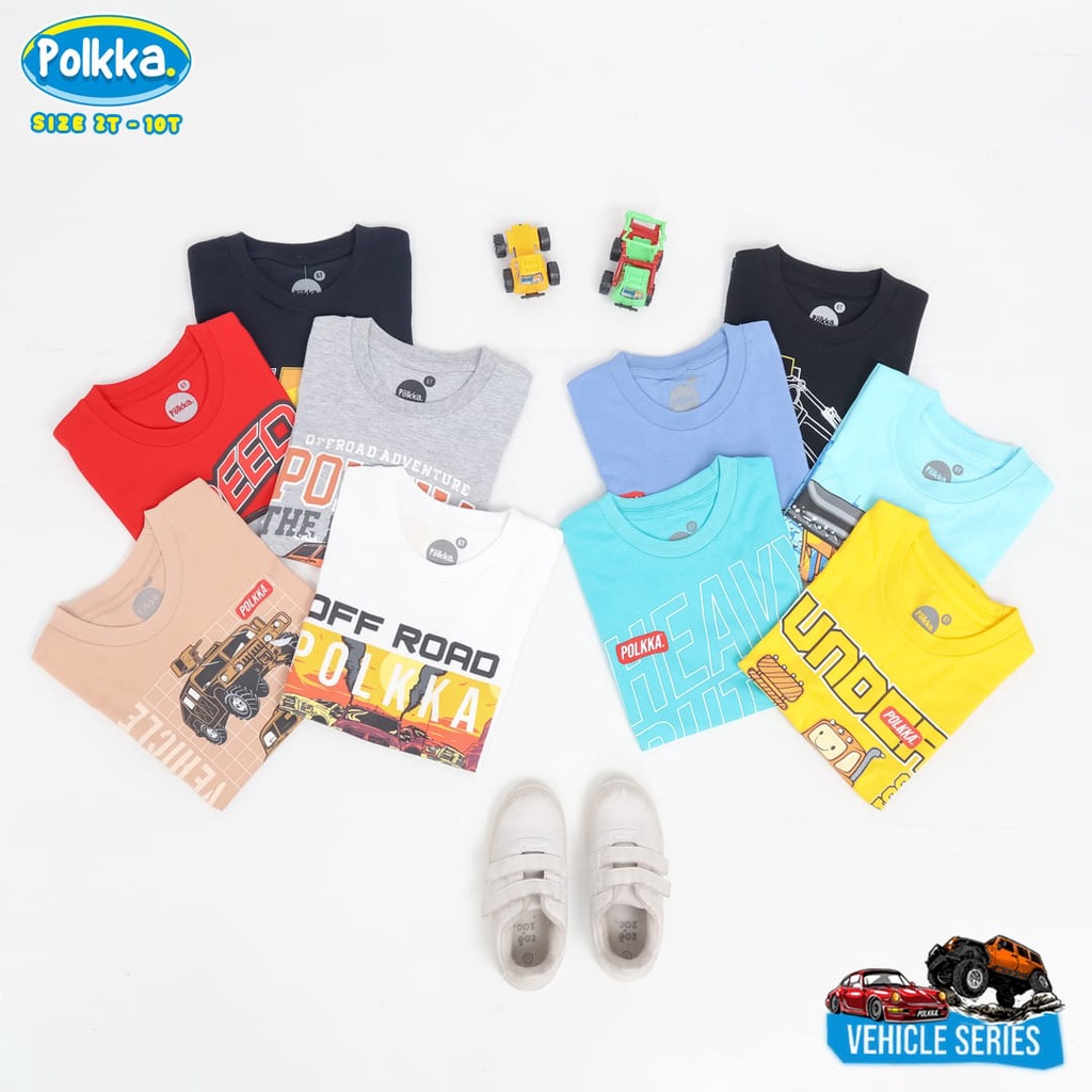 Kaos anak anak motif Vehicles by Polkka | DUO KRUCILS