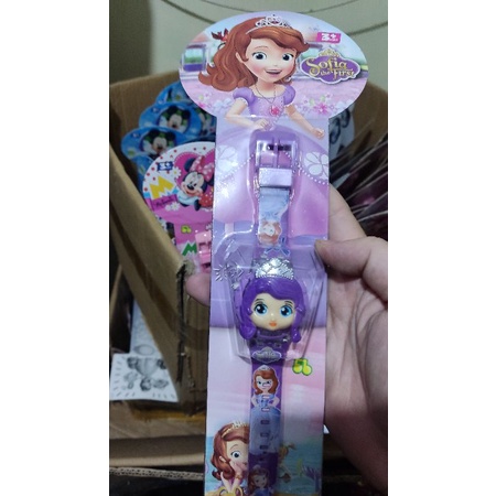 Jam tangan anak  musik bermotif karakter banyak T melodi musik led-Sofia