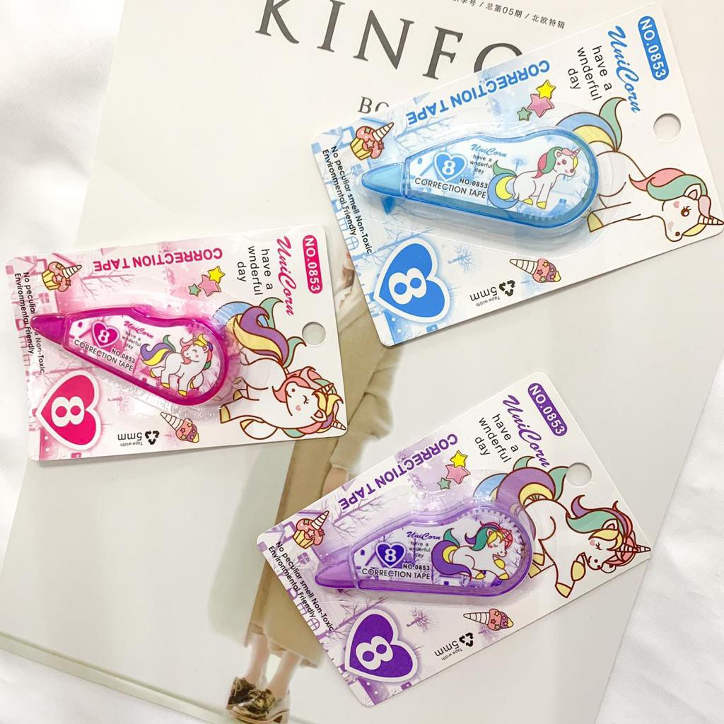 

Tip ex UNICORN / tipex / tipx roll correction tape Kuda poni Lucu Penghapus Pulpen Alat Tulis Kantor