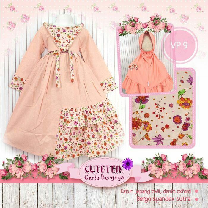 baju gamis anak perempuan pakaian perempuan gamis cutetrik