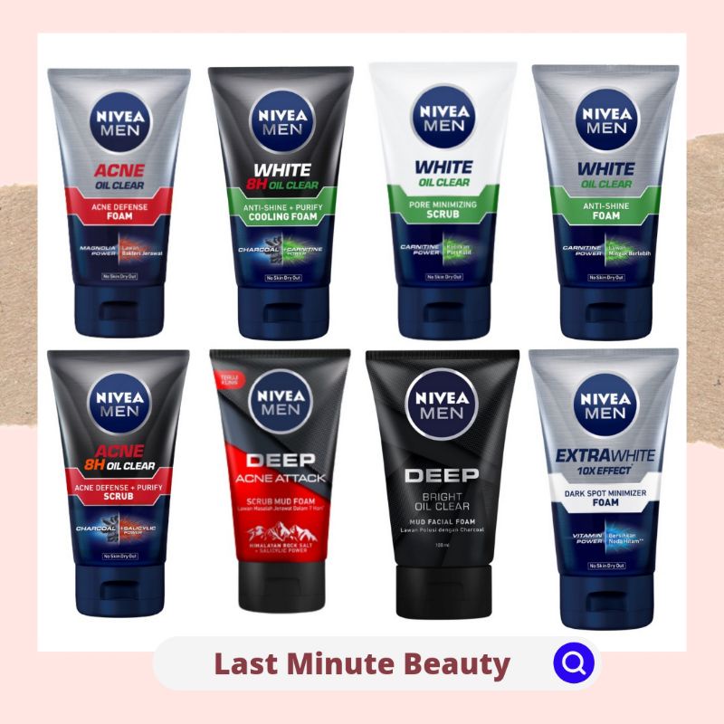 Nivea Men Facial Foam / Nivea Men Facial Wash 100ml / NIVEA Men Extra White