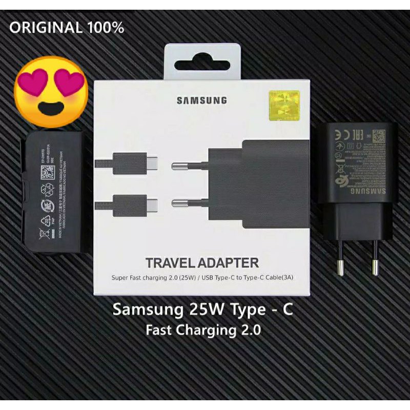 Charger Samsung tipe c ke tipe c original 100%/fastcharging