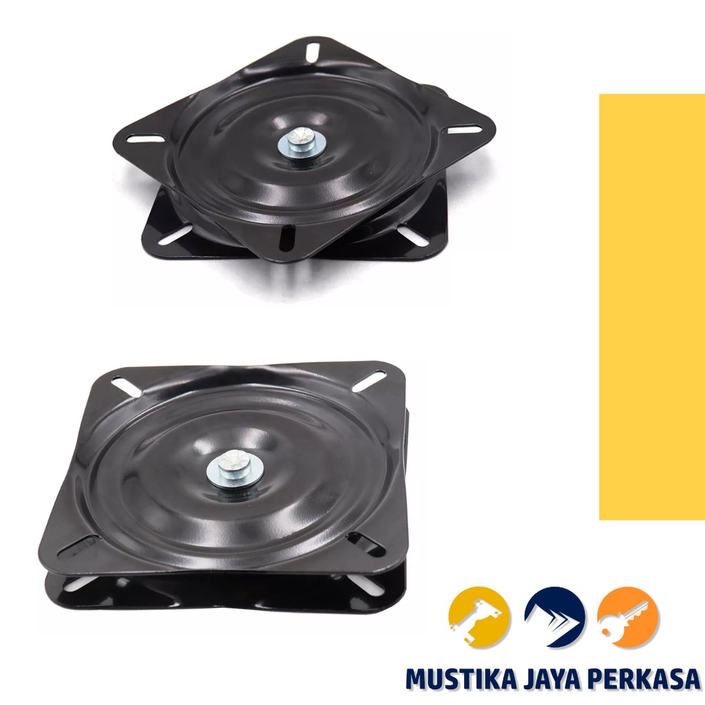 Plat Swivel Hitam - Lazy Susan 155 x 155 mm