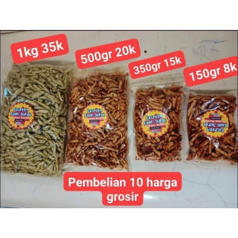 

Basreng Rempah Enak Aroma Jeruk Asli Produk Nounna Saritie Kemasan 150 Gram