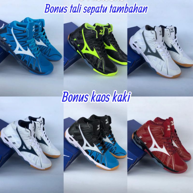 sepatu Olahraga Volly Mizu_no wave Tornado/sepatu badminton pria/sepatu voli pria/sepatu Volley/sepa