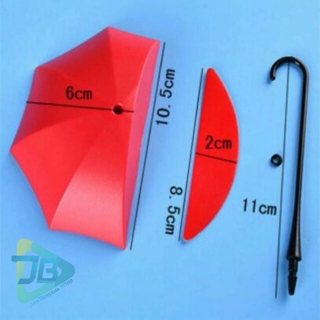 RT102 hanger hook Gantungan kunci tempel dinding tembok bolak balik model payung 1set isi 3 pcs JB5523