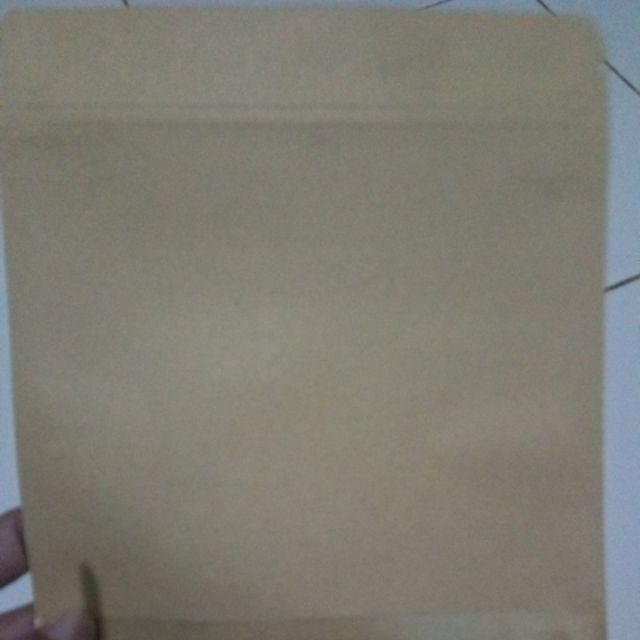 Standing Pouch Klip Kraft Window/plastik Berdiri Jendela 20x29cm Isi 10lbr