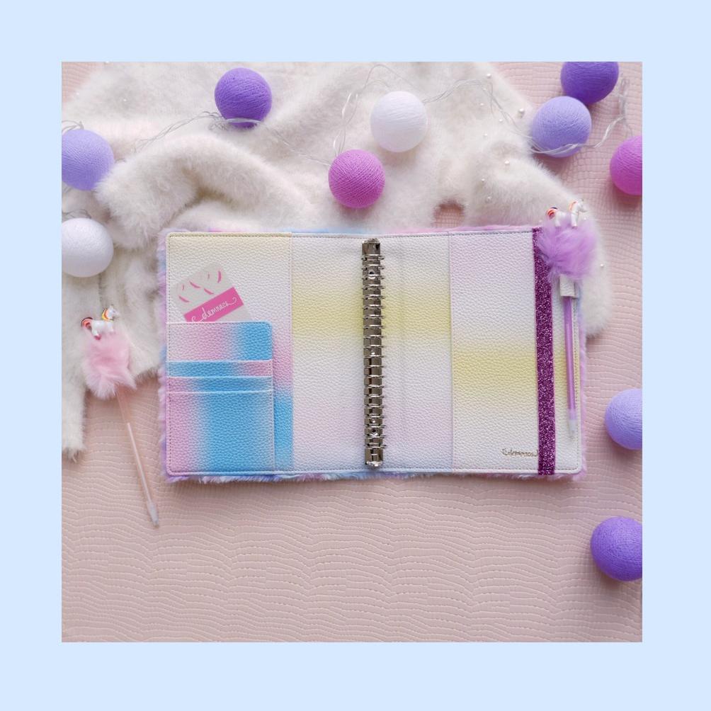 

Binder A5 B5 Bulu Fluffy GRATIS KERTAS & PULPEN. ukuran 20Ring & 26ring. unicorn pastel | Demnacs (KODE V798)