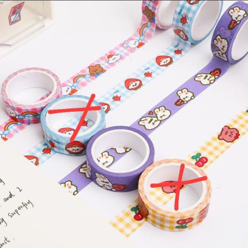 

{jih_stiker} Washi Tape Cute Cartoon PET.