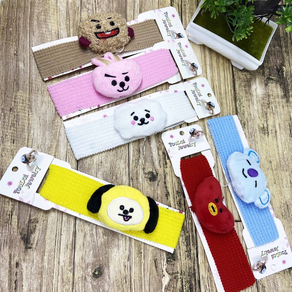 BANDANA ANAK ANAK ELASTIS BTS BT21 / BANDO ANAK MOTIF KARAKTER / HEADBAND / HAIRBAND