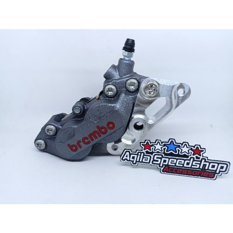 Kaliper 4p Big Axial Grade A Thailand dan Braket kaliper 4p big shock standar Wave 125 Supra-Kharism