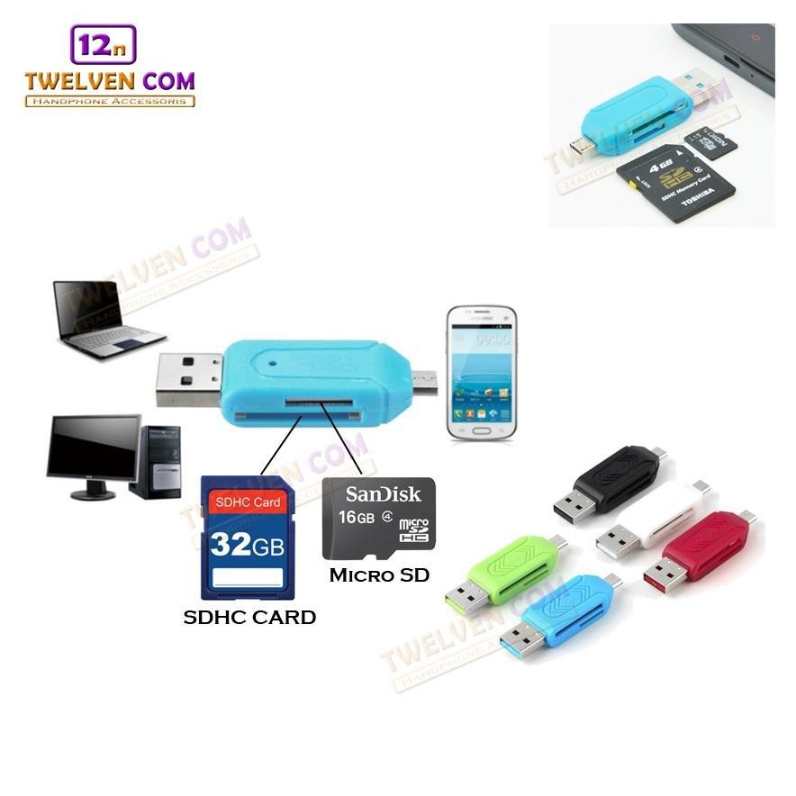 OTG Card Reader 2 in 1 for SDHC &amp; Micro SD