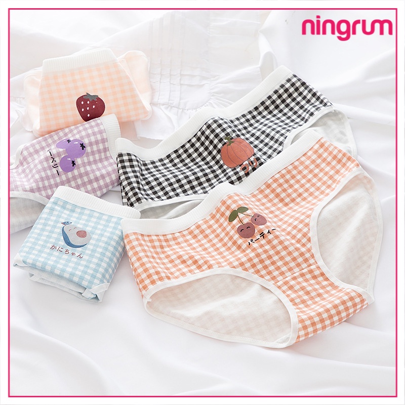 Ningrum Pakaian Dalam Wanita Celana Dalam Wanita Low Rise Underwear Panties Sexy Cd Wanita Katun Import High Quality - 3050