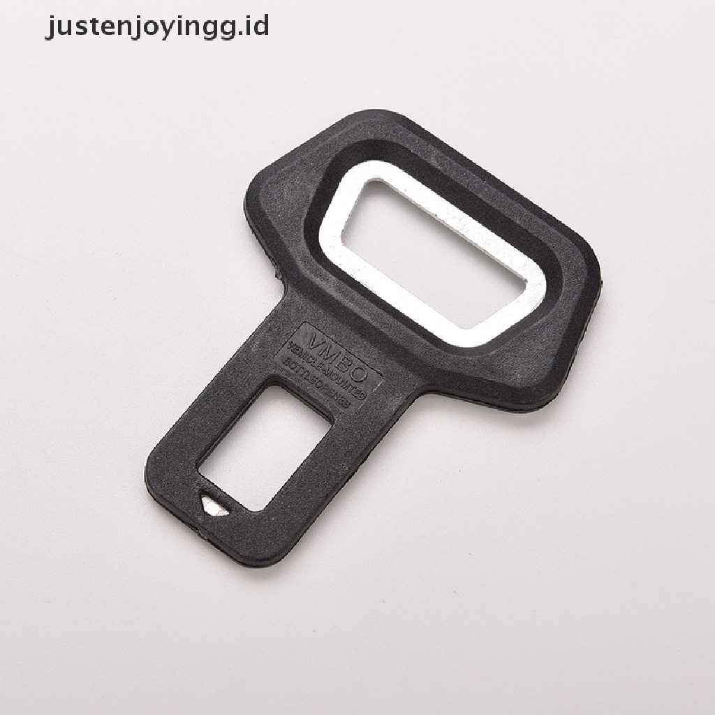 // justenjoyingg.id // 1PC Universal Car Auto Bottle Opener Seat Belt Buckle Alarm Stopper Clip Clamp ~