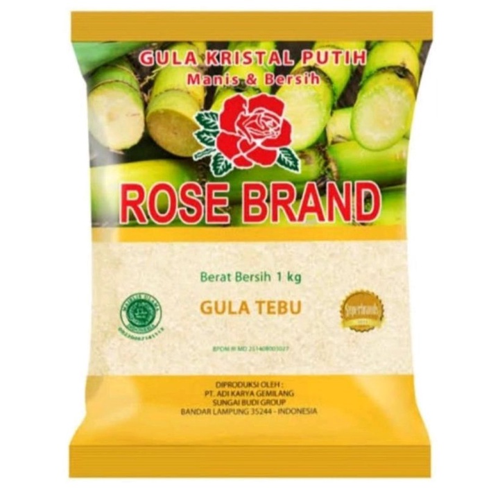 Gula Kristal Kuning Rose Brand 1 Kg Gula Pasir Tebu Grosir Murah