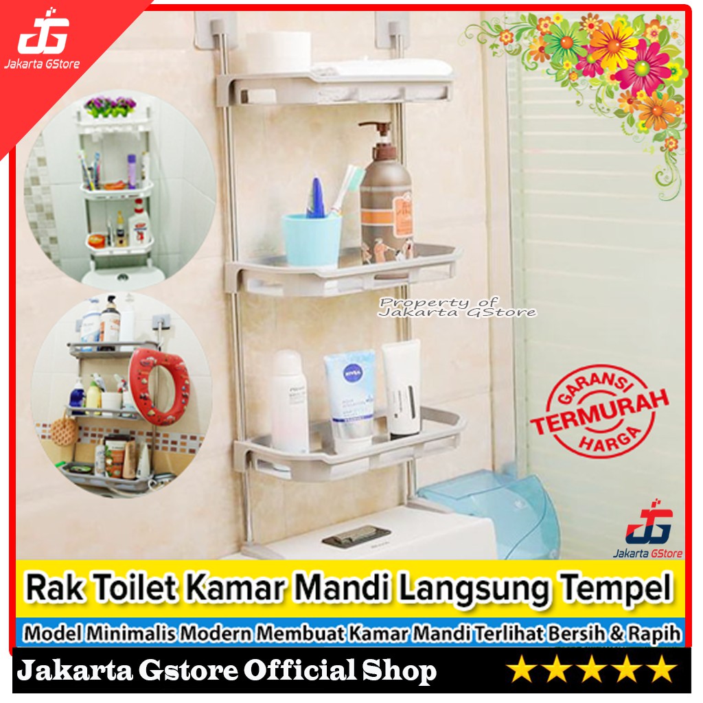  Rak  Toilet Organizer WC Tissue Sabun Kloset Rak  Kamar  
