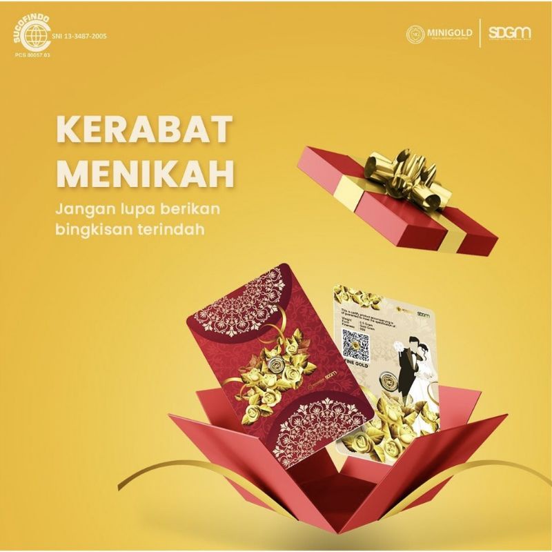 Minigold Gift Series Happy Wedding Emas 24K
