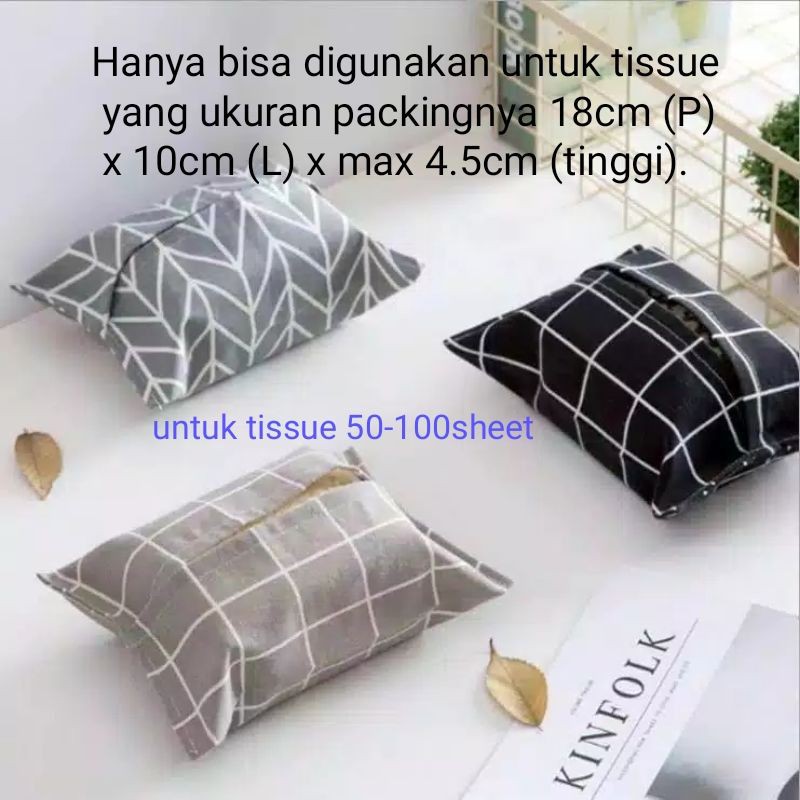 Kotak Tempat Tissue Kain Motif Lucu Bagus Kanvas Cover Tissue Mobil Tissu Tisu Tempat