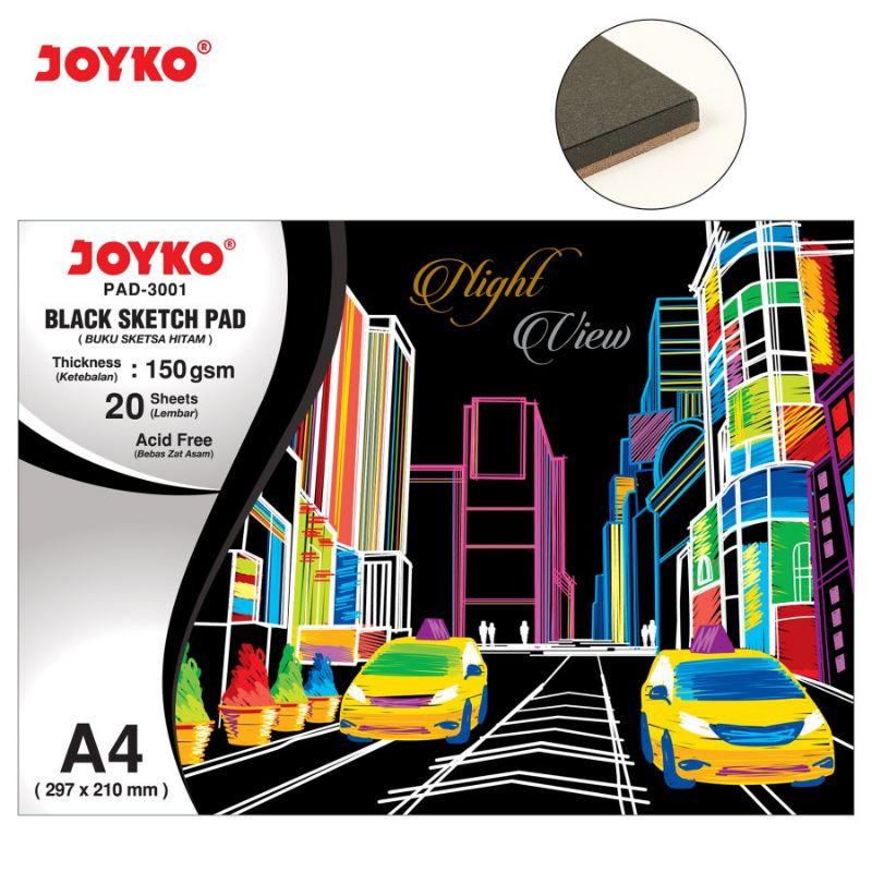 

BLACK SKETCH PAD JOYKO A5 DAN A4 | BUKU GAMBAR SKETSA HITAM | 120 SHEETS | 150 GSM