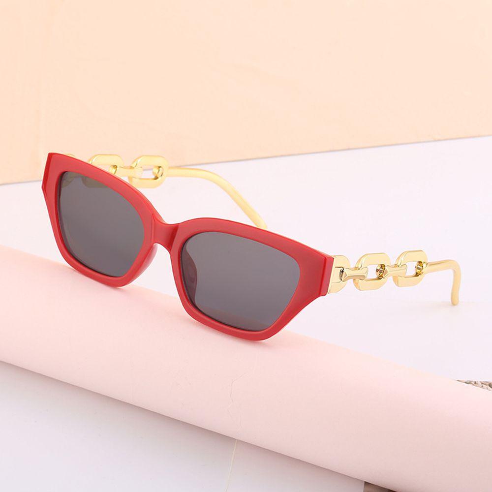 [Elegan] Kacamata Hitam Mata Kucing Wanita Wanita Perjalanan UV400 Rantai Kacamata Bingkai Korea Cat Eye Eyewear