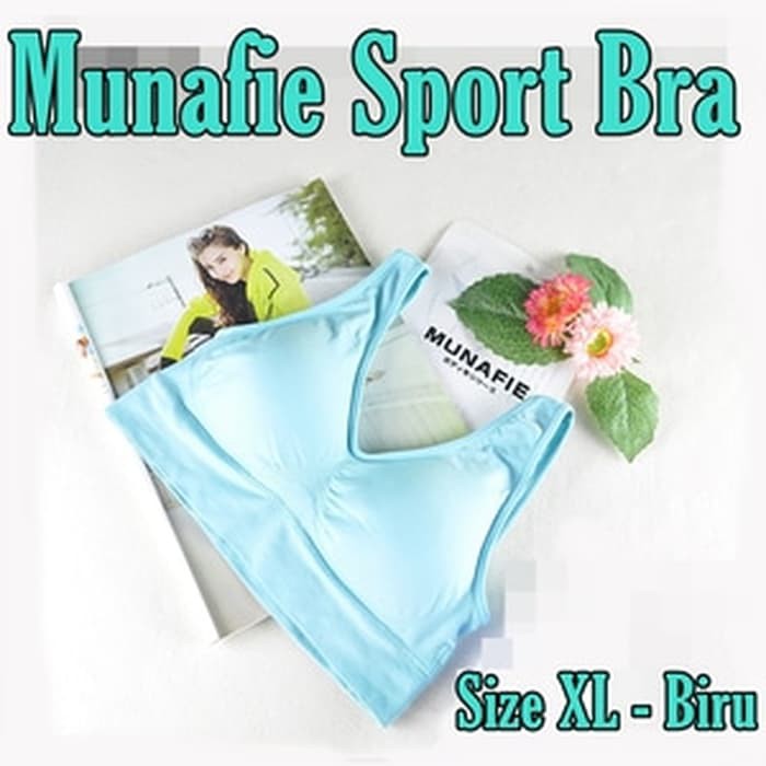 ❄️MATCHA❄️ Munafie Bra / Munafie Sport Bra (biru, hitam, krem, merah, pink)