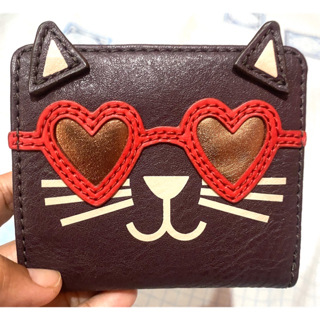 Fossil Maddison Bifold Cat Love Wallet