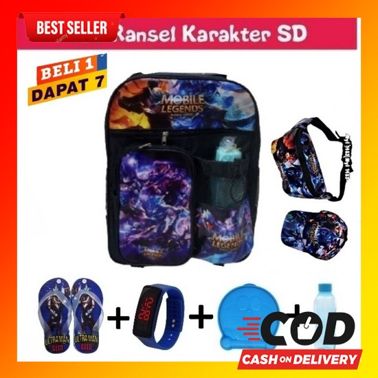 Senang Bags- Bt 21 Love Tas Ransel Anak Sekolah Sd Tk Paud Laki Laki Perempuan Wanita Cewek Laki2 Ke