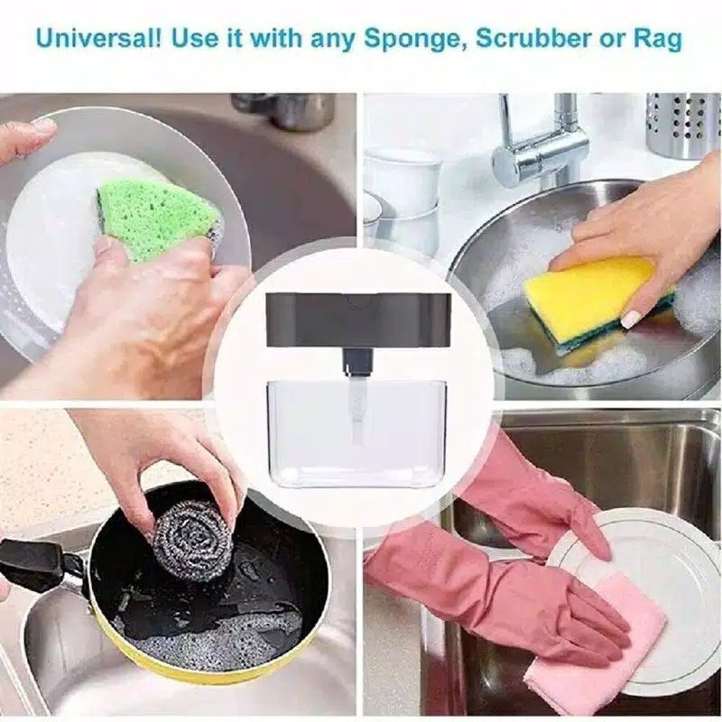 Dispenser Sabun &amp; Holder Spons Cuci Piring 2in1 free sponge