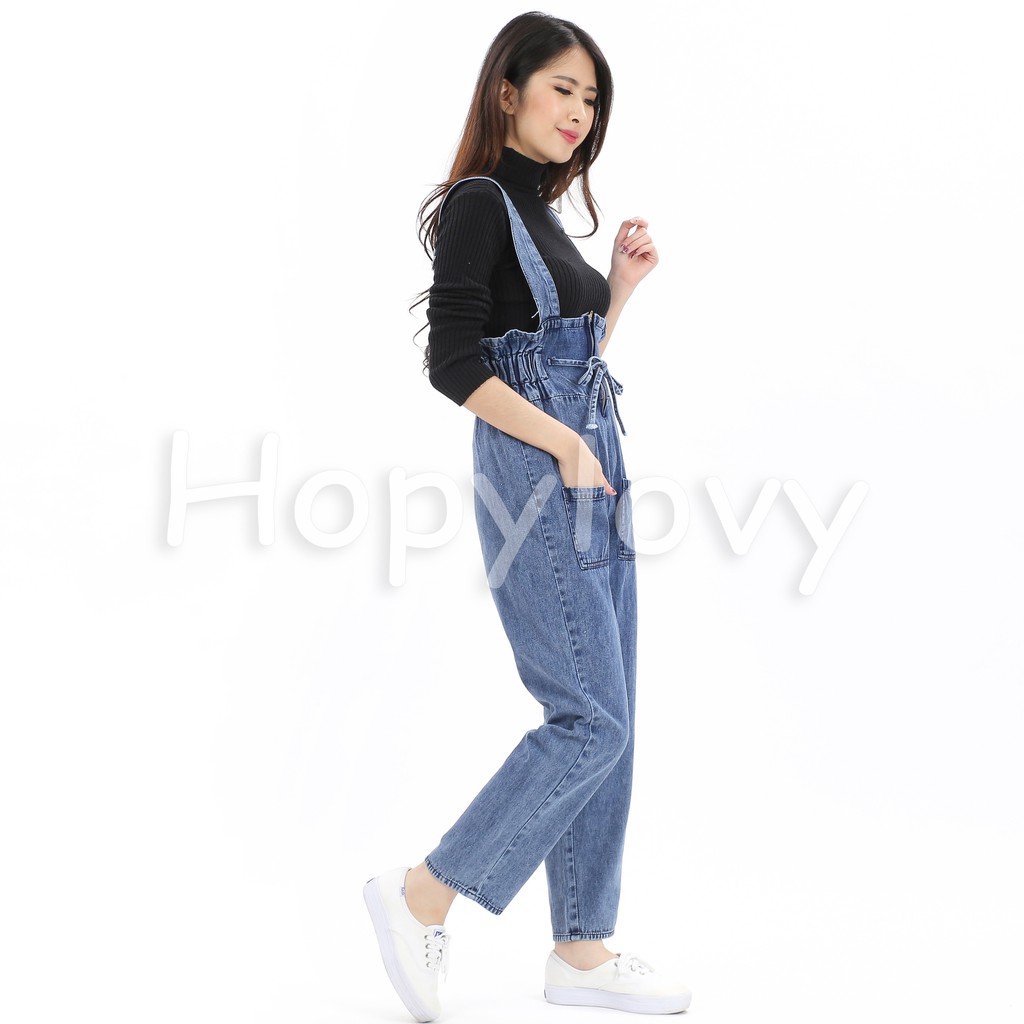 HOPYLOVY - Overall Jeans Wanita Navali