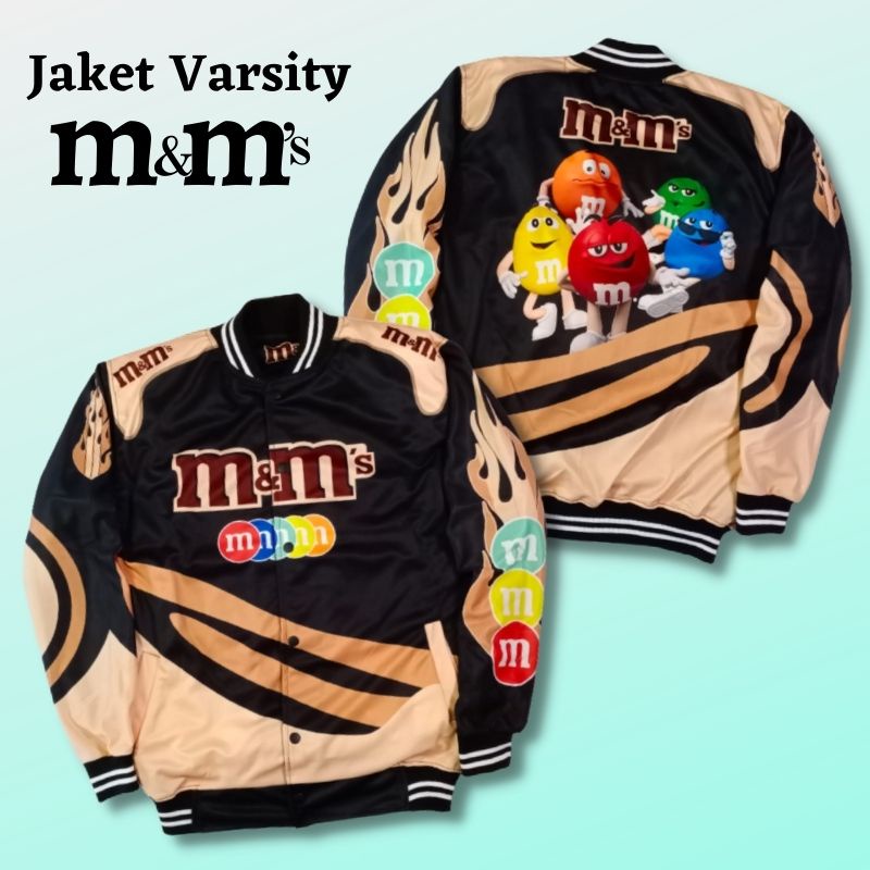 Varsity Jacket Baseball Jaket Bahan Fleece Premium